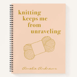 Funny Knitting Quote Strick Garn Spaß Personalisie Notizbuch