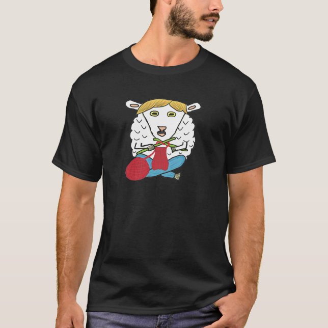 Funny Knitting Sheep T-Shirt (Vorderseite)