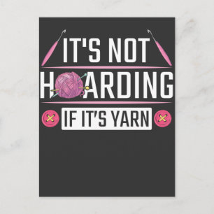 Funny Knitting Zitat Crochet Garn Knitter Postkarte