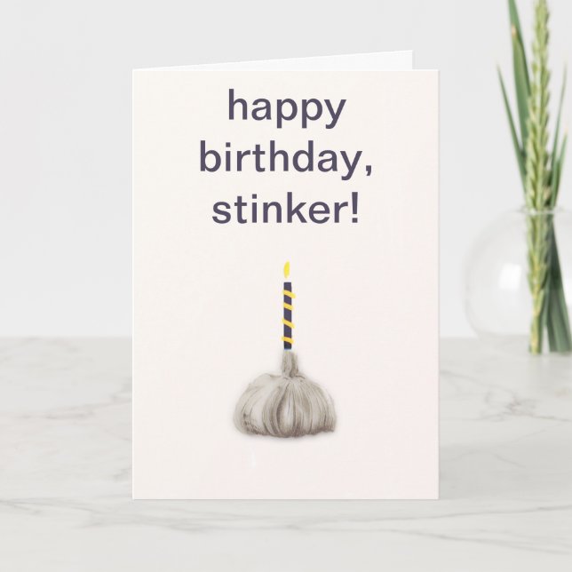 Funny Knolic Happy Birthday Stinker Humour Albern Karte (Vorderseite)