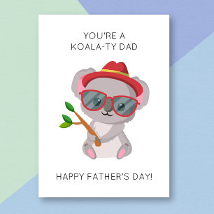 Funny Koala Animal Pun Father's Day Card Karte