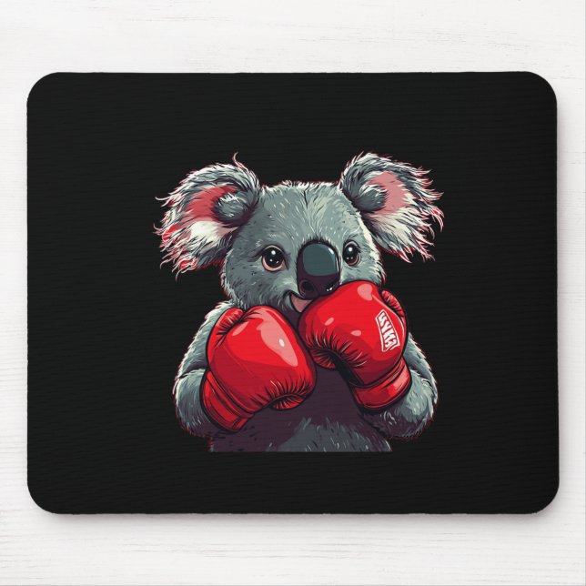 Funny Koala Bär im Ring mit Boxhandschuhen Co Mousepad (Vorne)