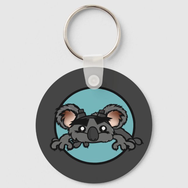 FUNNY KOALA BEAR ROUND KEY KETTE SCHLÜSSELANHÄNGER (Vorderseite)