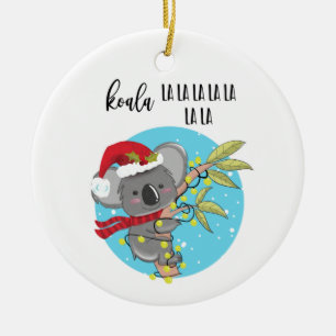 Funny Koala Christmas card fa la Australia Keramik Ornament