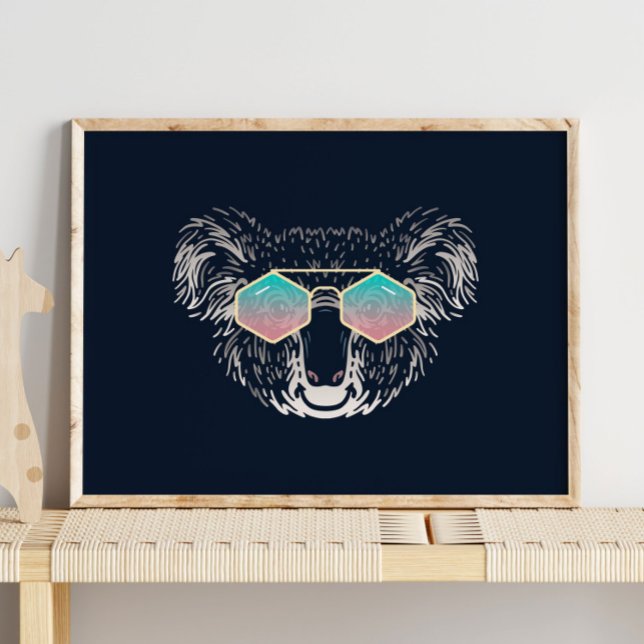 Funny Koala | Mit Sonnenbrille Mauer drucken Poster (Von Creator hochgeladen)