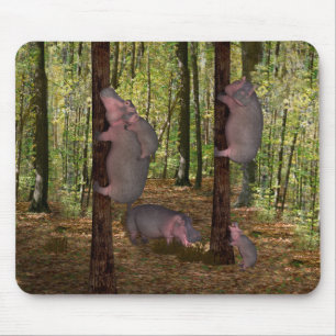 Funny Koala-Wannabe Hippos Mousepad