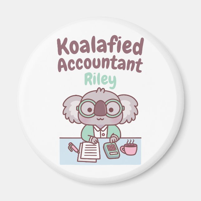 Funny Koalafied Accountant Niedlich Koala Bear Put Magnet (Vorne)