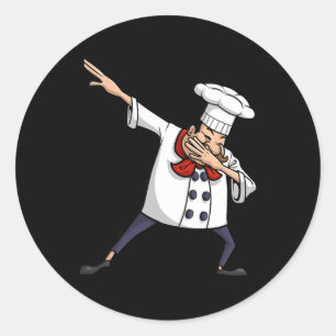 Funny Koch Design for Men Frauen Kochen Angesagten Runder Aufkleber