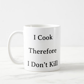 Funny Koch Quote Tasse - Ich koche, also töte ich 