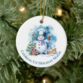 Funny Koch Snowman Weihnachtsschmuck