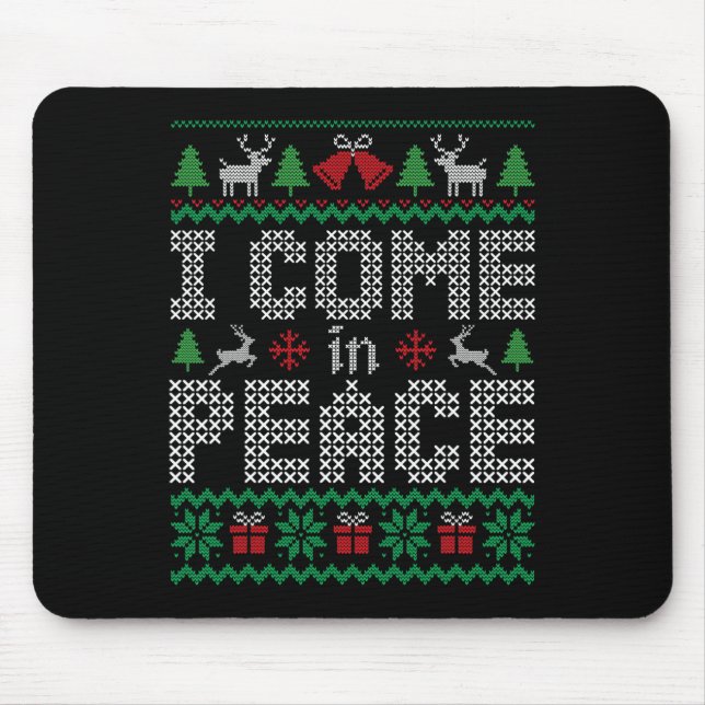 Funny komme ich in Peace Couple Matching Ugly Chri Mousepad (Vorne)