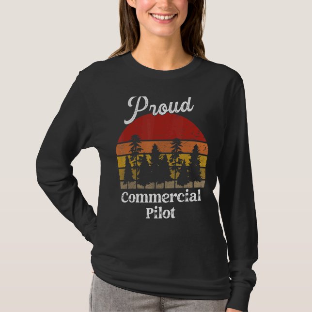 Funny Kommerziell Pilot Shirts Beruf (Vorderseite)