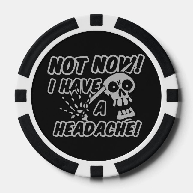 Funny Kopfache Skull Poker Chips (Vorderseite)