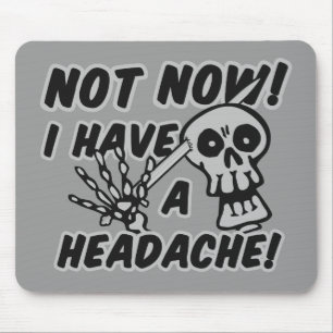 Funny Kopfschmerz Skull Mousepad