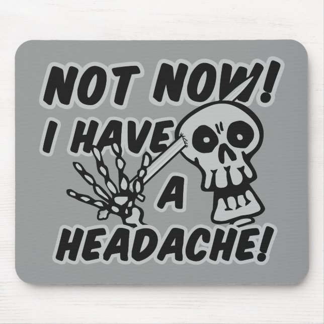 Funny Kopfschmerz Skull Mousepad (Vorne)