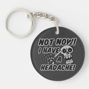Funny Kopfschmerzen Skull Schlüsselkette Schlüsselanhänger