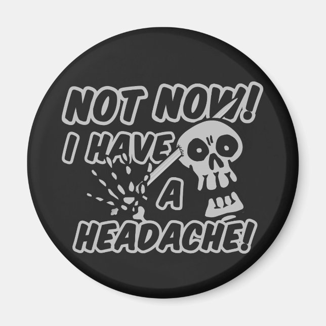 Funny Kopfschmerzen Skull-Tasten Magnet (Vorne)