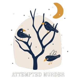 Funny Krähen versucht Murder Halloween Gothic nied T-Shirt
