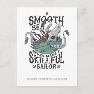 Funny Kraken Sailor Seaman Navy Octopus Monster Postkarte