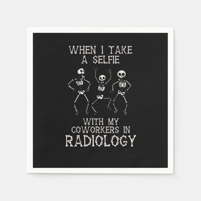 Funny Krass Tech Gaben Selfie in Radiology Radio T Serviette (Vorderseite)
