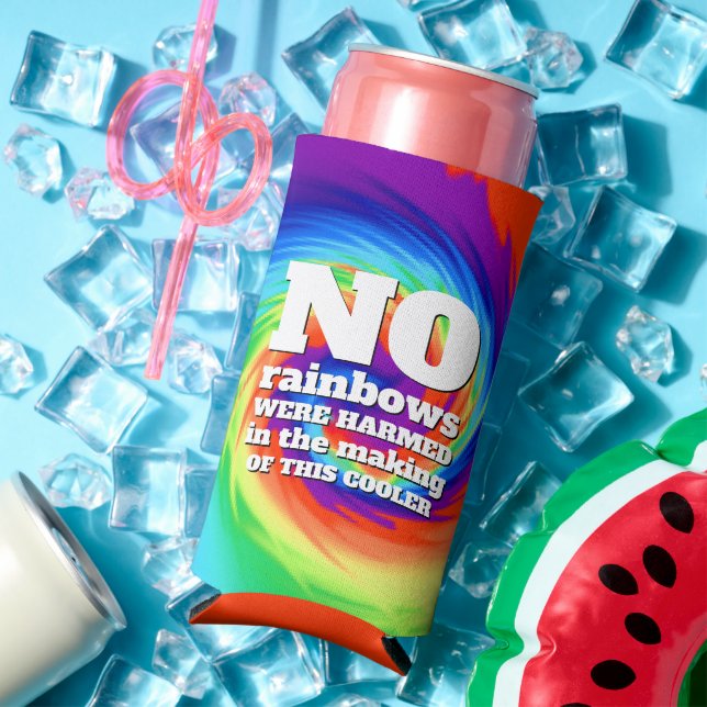 Funny Krawatte-Dye Es wurden keine Regenbogen ... Selters Dosenkühler (In Situ Sommer)