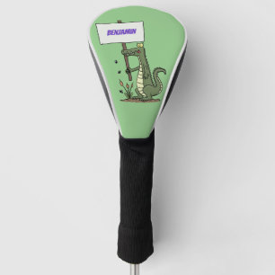 Funny Krocodil-Alarm mit Schild Cartoon Golf Headcover