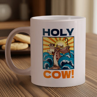 Funny Kuh Heilige Kuh! Visueller Cartoon von Pufft Jumbo-Tasse