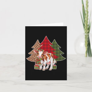 Funny Kuh Weihnachtsbaumen Weihnachtskuh liebt Män Karte
