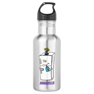 Funny Kühlschrank Cartoon Illustration Edelstahlflasche
