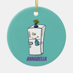 Funny Kühlschrank Cartoon Illustration Keramik Ornament