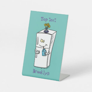 Funny Kühlschrank Cartoon Illustration Sockelschild