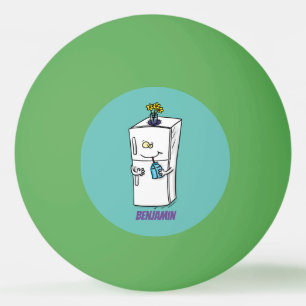 Funny Kühlschrank Cartoon Illustration Tischtennisball