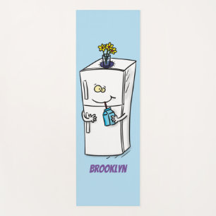 Funny Kühlschrank Cartoon Illustration Yogamatte