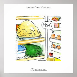 Funny Kühlschrank Hühnereier Familienposter Poster