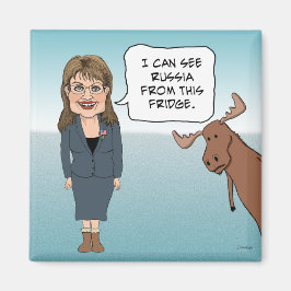 Funny Kühlschrankmagnet: Sarah Palin sieht Russlan Magnet