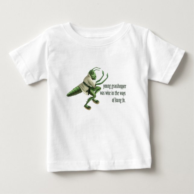 Funny Kung Fu Grasshopper Baby T-shirt (Vorderseite)