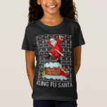 Funny Kung Fu Santa Claus Chimney Ugly Christmas S T-Shirt<br><div class="desc">Funny Kung Fu Santa Claus Chimney Ugly Christmas Sweater</div>
