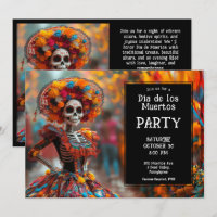 💀 Funny La Calavera in Hut mit Blume