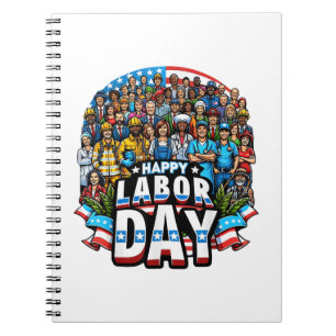 Funny Labour Day Happy American Labour Day Notizblock