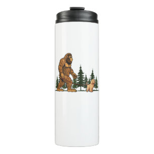Funny Labradoodle Bigfoot Dog Walking Dog Mama Vat Thermosbecher