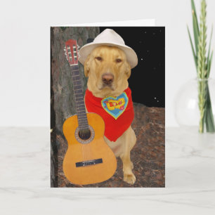 Funny Labrador/Country Music Valentine Feiertagskarte