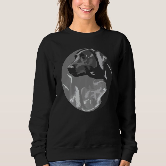 Funny Labrador für Männer Frauen Cool Grau und Sch Sweatshirt (Vorderseite)