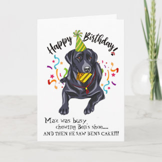 Funny Labrador Personalisiert Happy Birthday Card Karte
