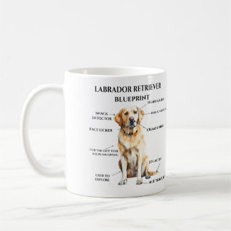 Funny Labrador Retriever Blueprint Kaffeetasse