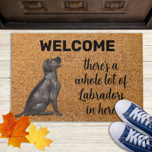 Funny Labrador Retriever Dog Black Lab Willkommen Fußmatte