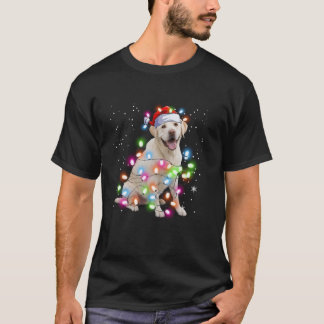 Funny Labrador Retriever Hund Weihnachtsbaumleucht T-Shirt
