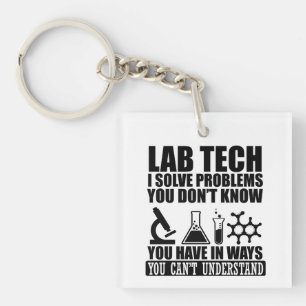 Funny Labrador tech zitiert Labortechniker Spaß Schlüsselanhänger
