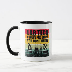Funny Labrador tech zitiert Labortechniker Spaß Tasse