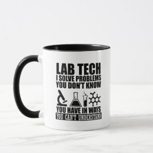 Funny Labrador tech zitiert Labortechniker Spaß Tasse