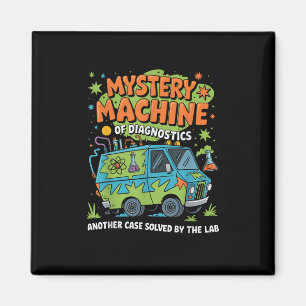 Funny Labrador Week 2025 Retro Mystery Machine of Magnet